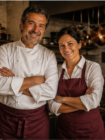 Renzo e Silvia Contini, chef dell'Osteria Bramosia